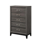 Watson Gray Oak and Black 5-Drawer Chest from Coaster - Luna Furniture