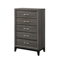 Watson 5-drawer Chest Grey Oak and Black - 212425 - Luna Furniture