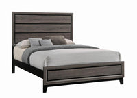 Watson Eastern King Bed Grey Oak and Black - 212421KE - Luna Furniture