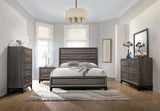 Watson Gray Oak and Black Eastern King Bed from Coaster - Luna Furniture