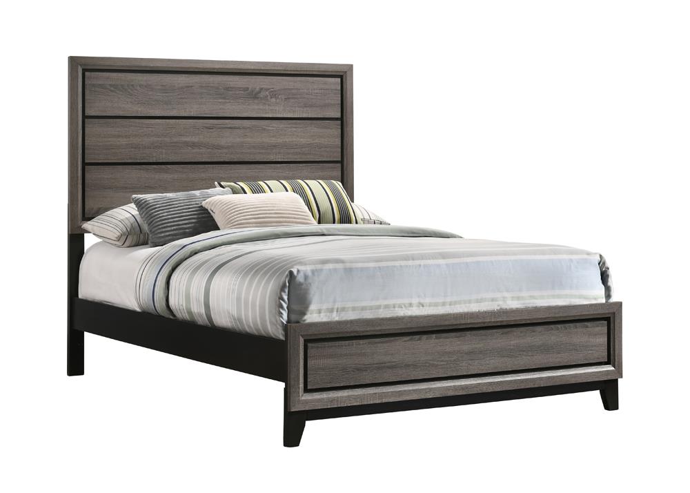 Watson Gray Oak Full Panel Bed from Coaster - Luna Furniture