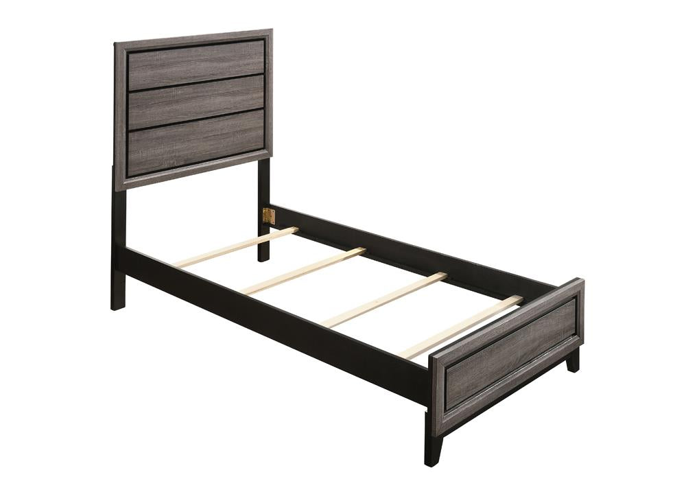 Watson Gray Oak Twin Panel Bed from Coaster - Luna Furniture