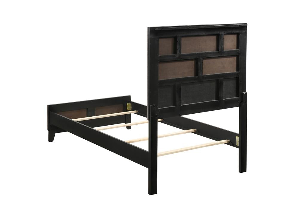 Watson Gray Oak Twin Panel Bed from Coaster - Luna Furniture