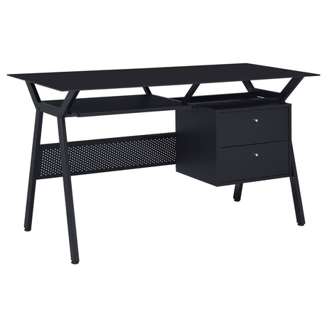 Weaving 2-drawer Computer Desk Black - 800436 - Luna Furniture