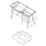 Weaving 2-drawer Computer Desk Black - 800436 - Luna Furniture