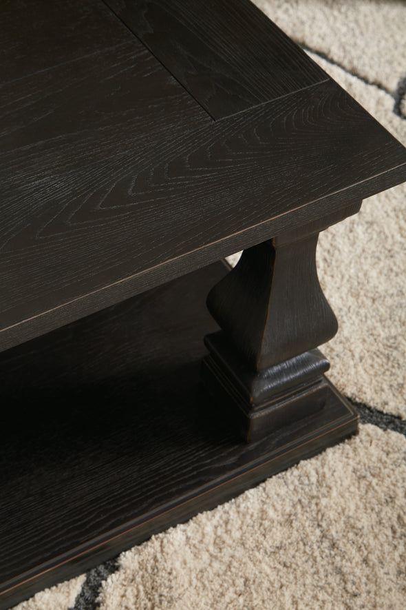 Wellturn Black Coffee Table - T749-1 - Luna Furniture