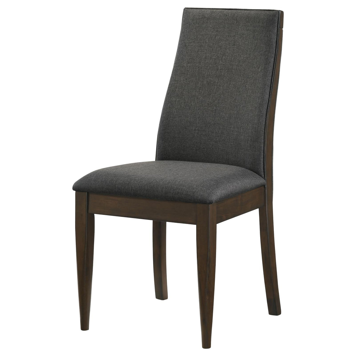 Wes Dark Walnut and Gray Upholstered Side Chair, Set of 2 from Coaster - Luna Furniture