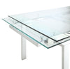 Wexford Glass Top Dining Table with Extension Leaves Chrome - 106281 - Luna Furniture