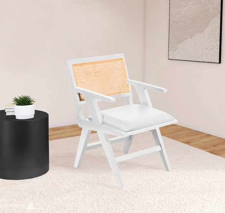 White Abby Arm Chair - 897White-AC - Luna Furniture