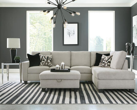 Whitson Cushion Back Upholstered Sectional Stone - 509766 - Luna Furniture