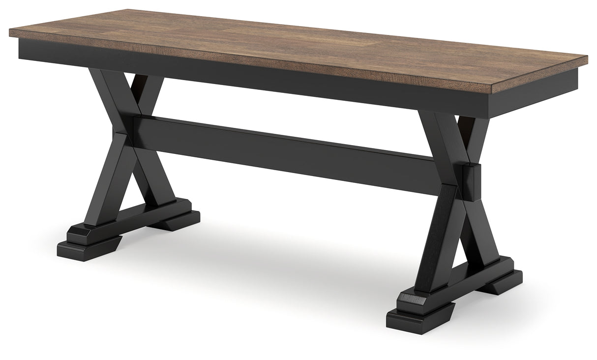 Wildenauer Brown/Black 50" Dining Bench from Ashley - Luna Furniture