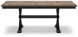 Wildenauer Brown/Black Dining Extension Table from Ashley - Luna Furniture