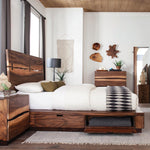 Winslow Storage Eastern King Bed Smokey Walnut and Coffee Bean - 223250SKE - Luna Furniture