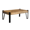 Winston Wooden Rectangular Top Coffee Table Natural and Matte Black - 724118 - Luna Furniture