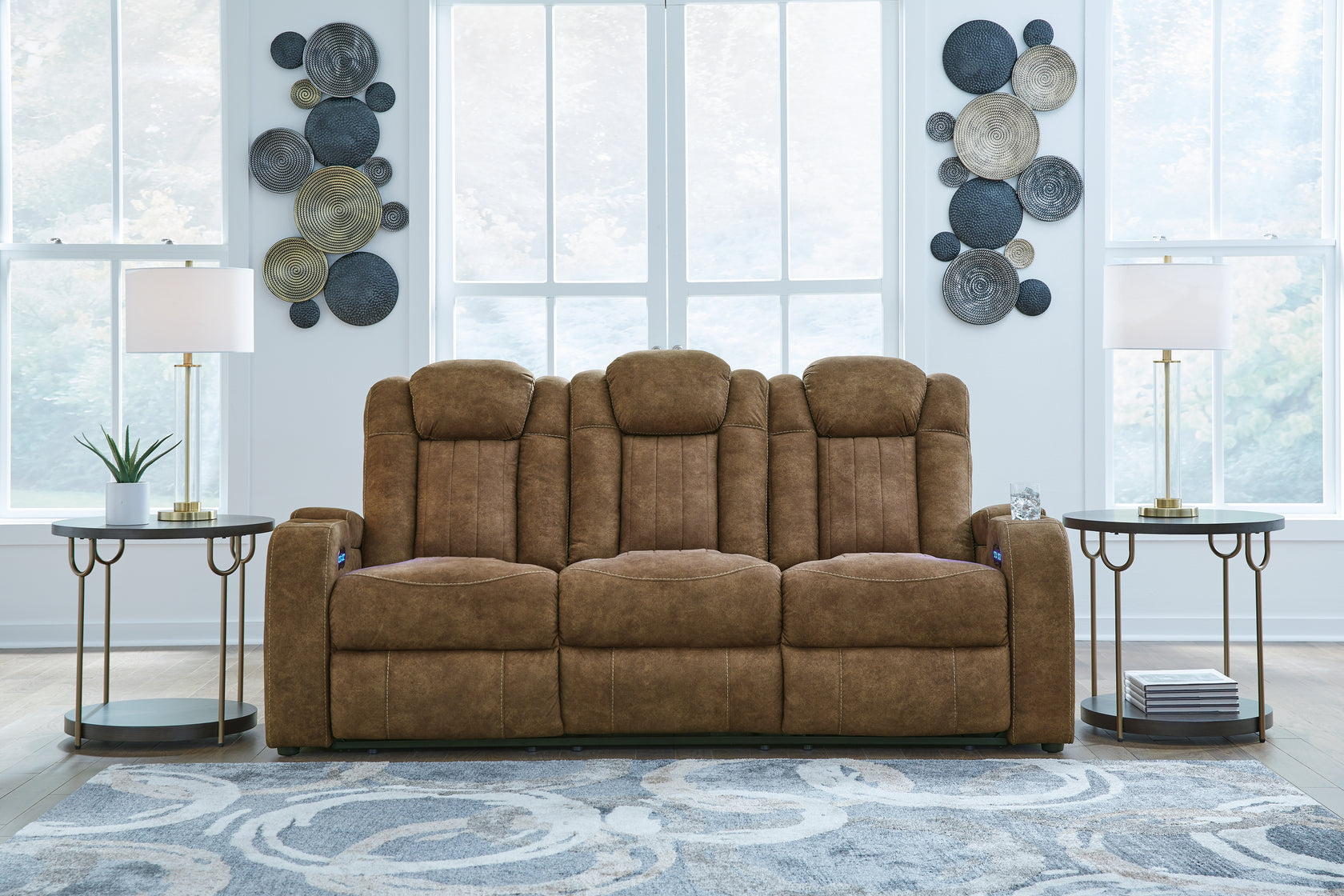 Wolfridge Brindle Power Reclining Sofa from Ashley - Luna Furniture