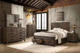 Woodmont Eastern King Storage Bed Rustic Golden Brown - 222631KE - Luna Furniture