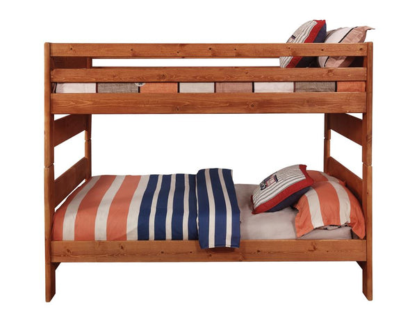 Wrangle Hill Full over Full Bunk Bed Amber Wash - 460096 - Luna Furniture