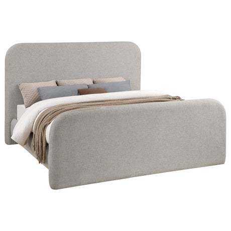 Wren Gray Upholstered Queen Platform Bed from Coaster - Luna Furniture