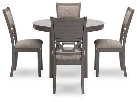 Wrenning Gray Dining Table and 4 Chairs (Set of 5) - D425-225 - Luna Furniture