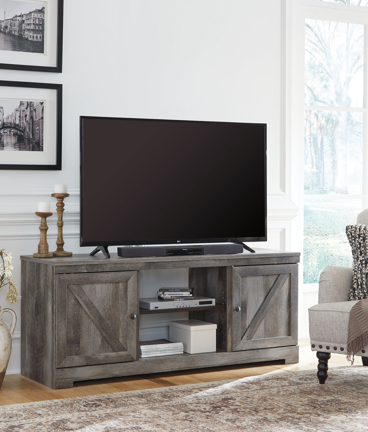 Wynnlow Gray 63" TV Stand from Ashley - Luna Furniture
