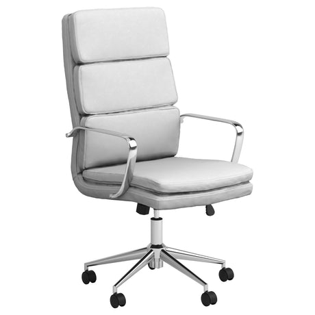 Ximena High Back Upholstered Office Chair White - 801746 - Luna Furniture