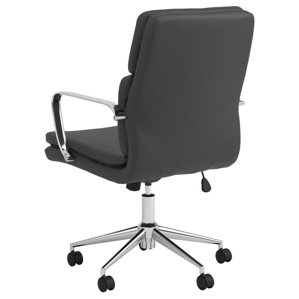 Ximena Standard Back Upholstered Office Chair Black - 801765 - Luna Furniture