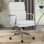 Ximena Standard Back Upholstered Office Chair White - 801767 - Luna Furniture