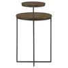 Yael Round Accent Table Natural and Gunmetal - 935980 - Luna Furniture