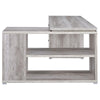 Yvette L-shape Office Desk Grey Driftwood - 801516 - Luna Furniture