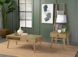 Zabel Square 1-drawer End Table Natural - 724257 - Luna Furniture