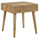 Zabel Square 1-drawer End Table Natural - 724257 - Luna Furniture