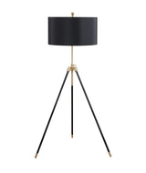 Zabka Black and Gold Tripod Floor Lamp from Coaster - Luna Furniture