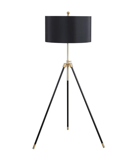 Zabka Black and Gold Tripod Floor Lamp from Coaster - Luna Furniture