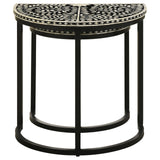 Zakiya 2-piece Demilune Nesting Table Black and White - 930195 - Luna Furniture