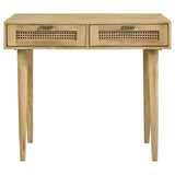Zamora Rectangular 2-drawer Accent Writing Desk Natural - 959575 - Luna Furniture