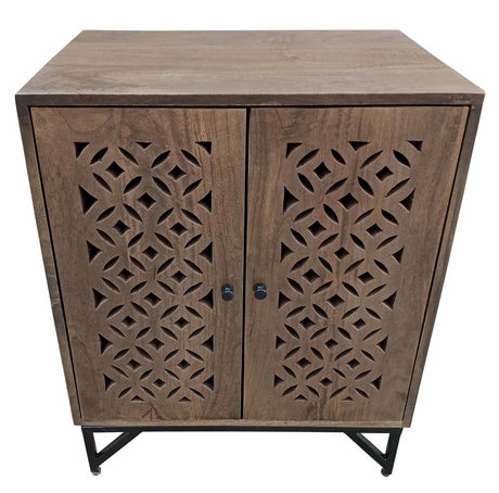 Zaria 2-door Wooden Accent Cabinet Brown - 950391 - Luna Furniture