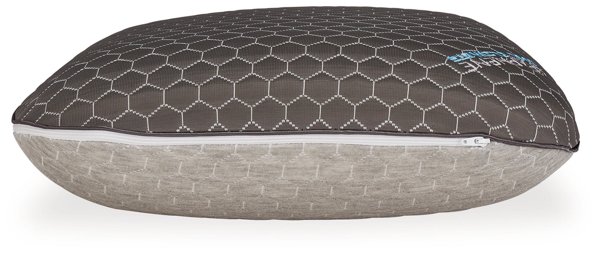 Zephyr 2.0 Dark Gray Graphene Curve Pillow - M52114P - Luna Furniture